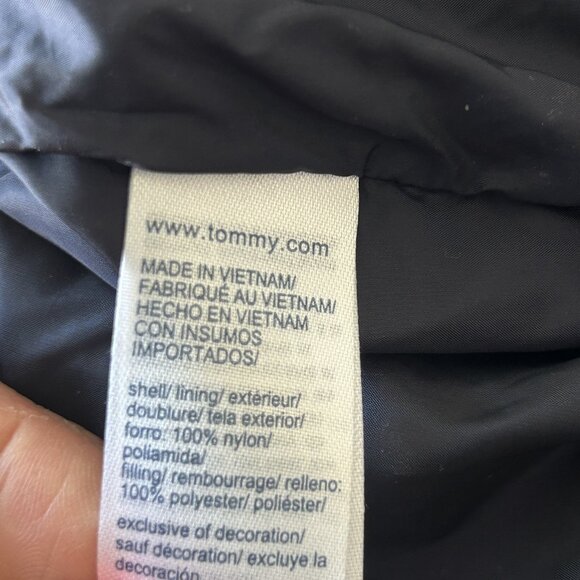 Tommy Hilfiger Hooded  Spellout Puffer Jacket Men's Small Women’s Large - Picture 10 of 12